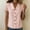 Pink, variant on Summer Sales Womens Summer Tops Going‑Out Button‑Down Short Sleeve Loose‑Fit Casual Blouse Shirts for Women