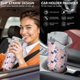 thumbnail image 5 of Modern 30oz Handheld Travel Tumbler with Handle – Double Wall Stainless Steel Insulated Cup, Flip Straw Lid, Leak-Proof & BPA-Free for Hot and Cold Drinks – Durable Coffee & Juice Mug White, 5 of 7