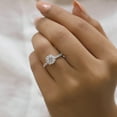 thumbnail image 6 of JEWELEGANT 2.5 CTW Round Moissanite Engagement Ring, 18K Gold over Silver Hidden Halo Wedding Ring, 6 of 8
