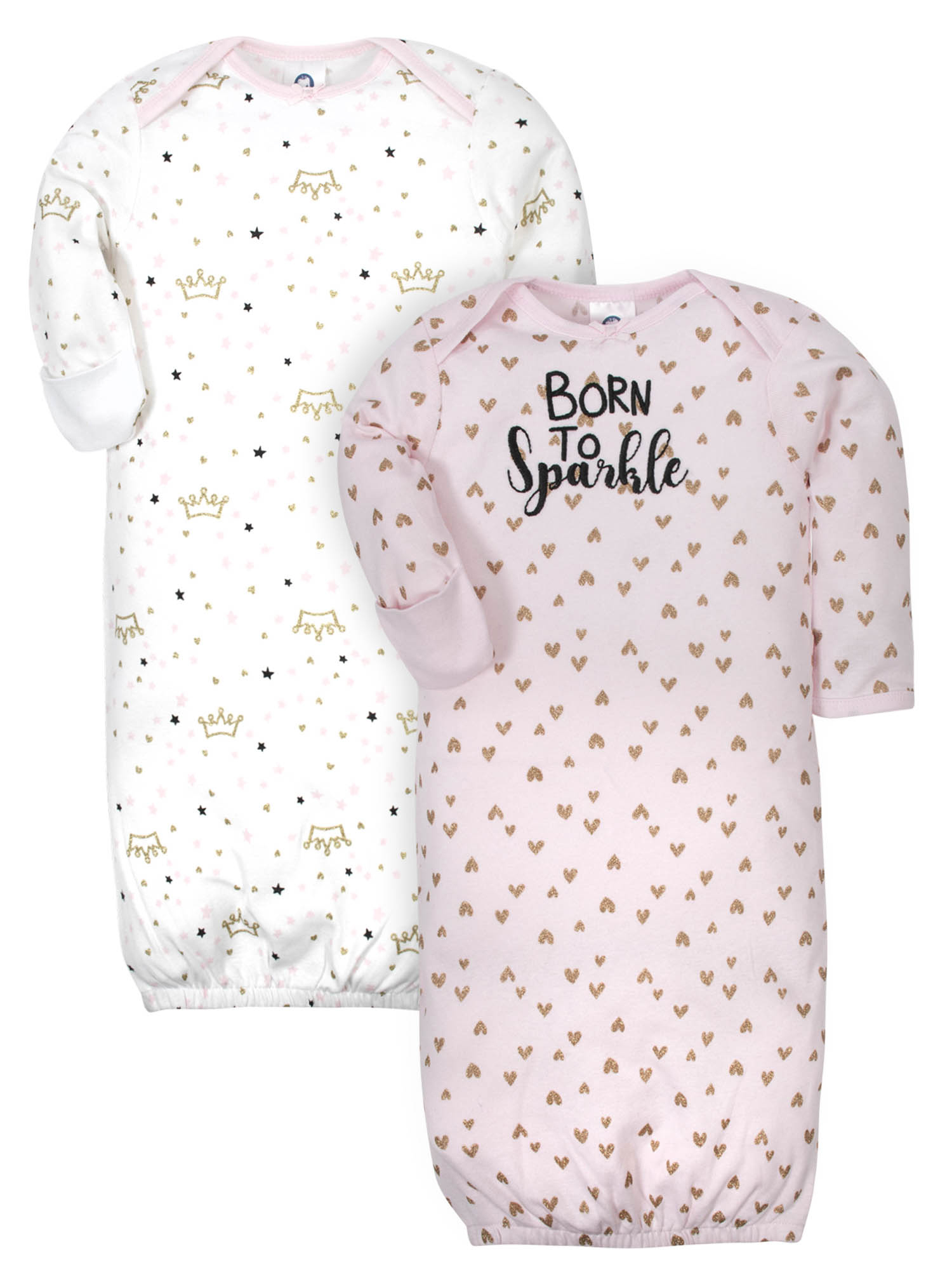 Gerber Organic Cotton Gowns, Mittens & Socks Set (Baby Girls)