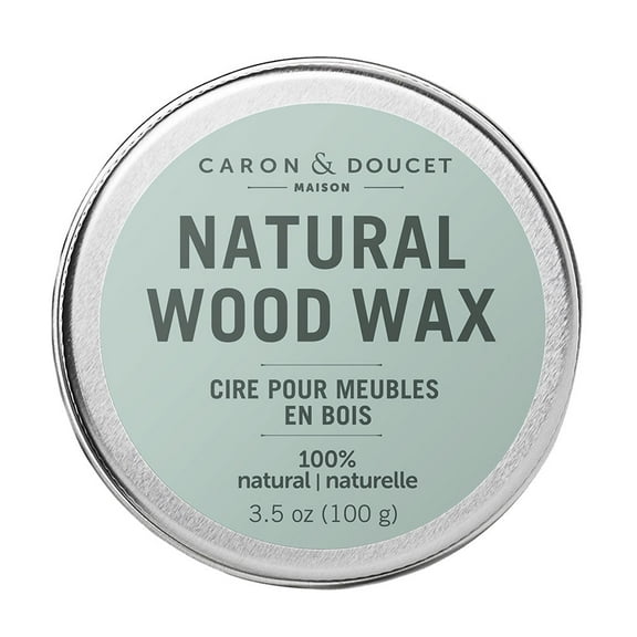 Caron & Doucet - Natural Wood Conditioning Vegan Wax Finish - 100% Plant Based Wood Conditioning and Polishing Wax Finish - Orange Scented - Suitable for Natural Wood Furniture. (3.5oz)
