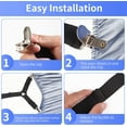thumbnail image 6 of Bed Sheet Straps,5Pcs Fitted Sheet Clips Holder,Triangular Sheet Clip for Corner, Elastic Adjustable Sheet Strap for Mattress Cover, Sheet, Sofa Cushion, 6 of 6