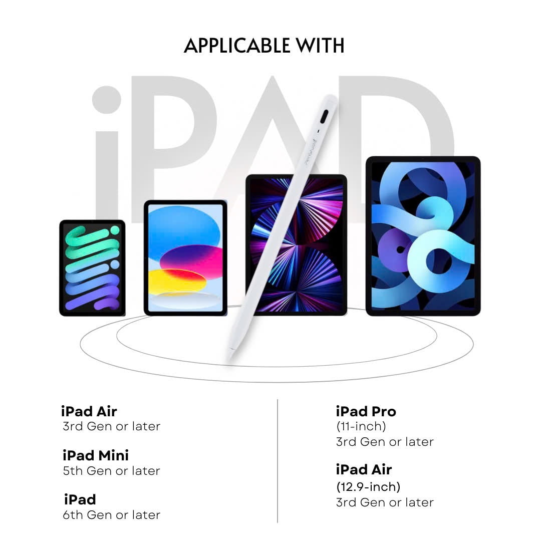 Penstudio PS1 Stylus Pen for Apple iPad 2018–2025 | Best Apple Pencil Alternative | USB-C 2X Faster Charge | Pixel Precision | Tilt Sensitivity & Palm Rejection | Durable Metal Tips