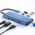 thumbnail image 1 of UtechSmart USB C Hub, USB C Ethernet Multiport Adapter, 6 In 1 USB C to  Dock Compatible for  Pro/Air, Chromebook, 1 of 10