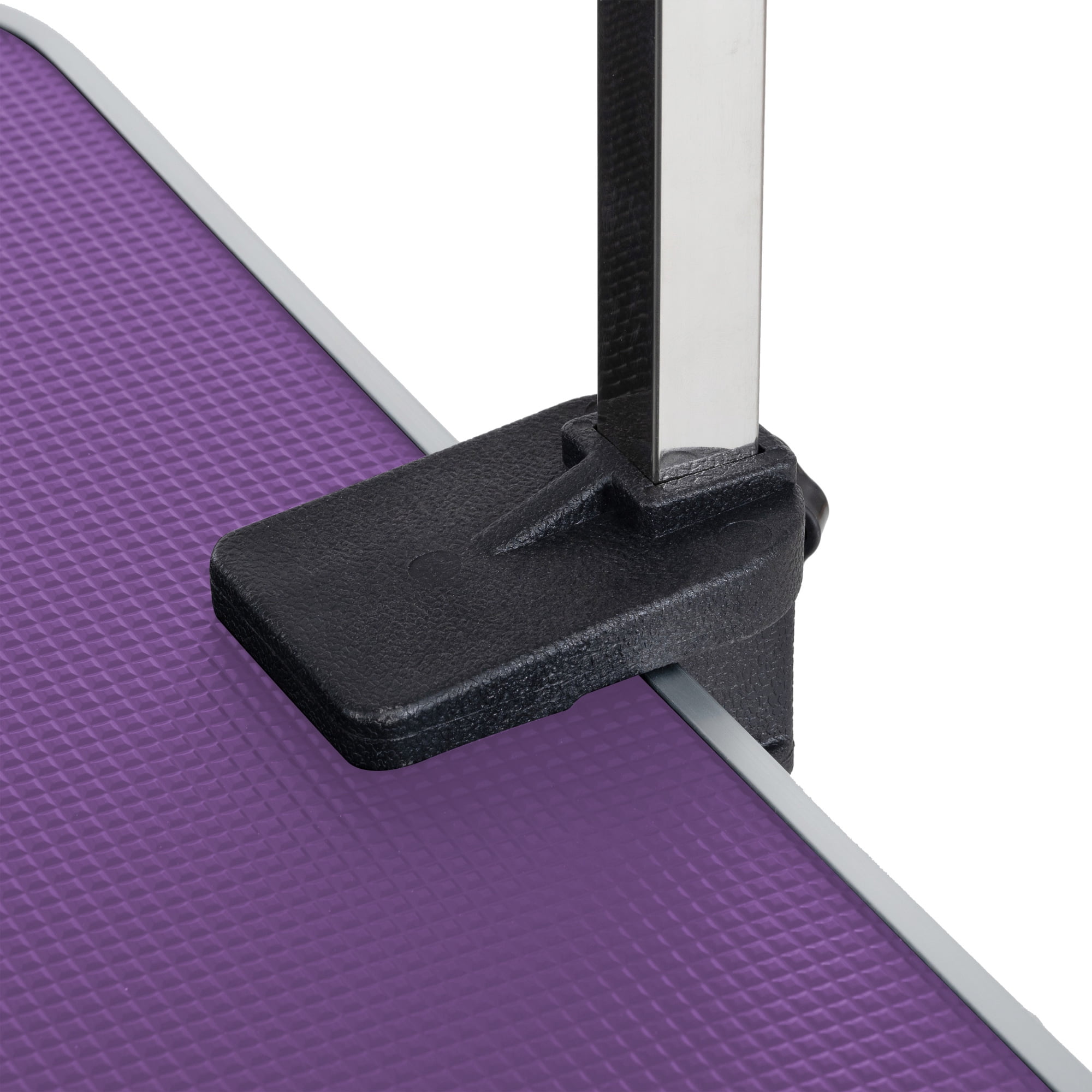 Leumius 46" Folding Pet Grooming Table with Adjustable Arm and Clamps Stainless Steel Frame for Dog and Cat Large Heavy Duty Animal Purple