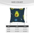 thumbnail image 4 of Bingfone Avocado in Space Linen Throw Pillow Covers Cushion Case Pocket Button Vintage Farmhouse Pillowcase for Sofa Couch Bed 20"x20", 4 of 9