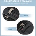 thumbnail image 6 of JERFIT 3-Piece Hardside Luggage Set with Front Opening, USB Charging Port, TSA Lock & Spinner Wheels, Expandable Suitcase Set in Black, 6 of 10
