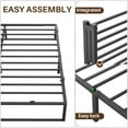 thumbnail image 6 of iSunirm King Size Bed Frame with Headboard, King Metal Platform Bed with Power Outlets and LED Lights, Modern Bed Frame with Solid Metal Slat Support, Noise Free, No Slipping, Gray, 6 of 8