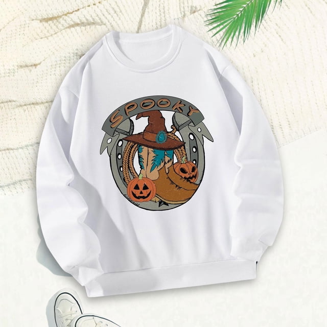 Sudadera para mujer Tops estampados trajes s moda Casual cuello redondo sudadera pulóver para desplazamientos en la calle Otoño Invierno , xxl