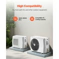 thumbnail image 5 of VEVOR Mini Split Pad, for 9000-36000BTU Ductless Air Conditioner Heat Pump Systems, 38 x 18 x 3 inch Plastic Outdoor Condenser Equipment Anti-Vibration Pads for Heat Pump System, Max Load 400 lbs, 5 of 9