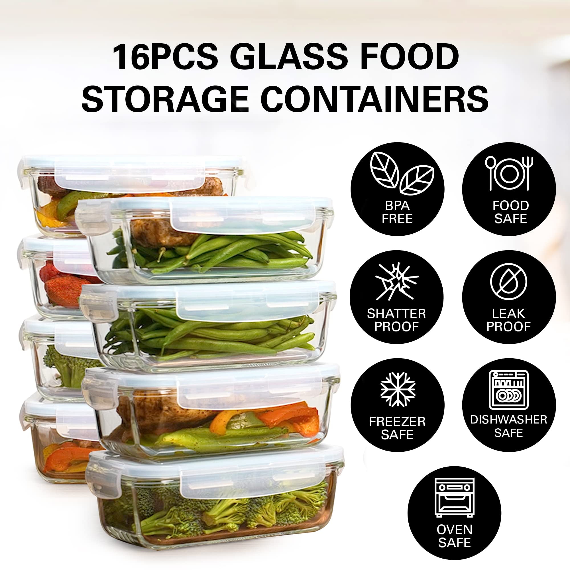 Razab Glass Food Storage Containers with Lids - Thumbnail 5
