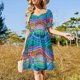 thumbnail image 4 of Nadar contra la corriente Vestido de manga corta elegante chic vestidos de mujer promoción vestido para mujer Ropa femenina Vestido, 4 of 7