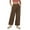 Brown, variant on VEKDONE Womens Linen Long Pants Wine M