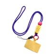 thumbnail image 1 of pitrice Universal Mobile Phone Lanyard Adjustable Detachable Neck Hanging Rope Microfiber Reusable Anti-lost Strap for Climbing Purple Yellow Long, 1 of 7