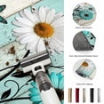 thumbnail image 5 of Round Rugs 4Ft, Teal Cream Daisy Farmhouse Round Area Rug Washable Indoor Throw Carpet, Country Vintage Floral Soft Non Slip Circle Rug for Kitchen Nursery Room Home Decor Aesthetic, 5 of 8