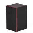 thumbnail image 1 of Ultra 100+Cards Deck Box Leather Board Games Cards Deck Case for Magical All the Cards Keyforge,Black Red, 1 of 7