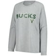 thumbnail image 2 of Women's Concepts Sport Milwaukee Bucks Petition Long Sleeve Top and Shorts Set, 2 of 5