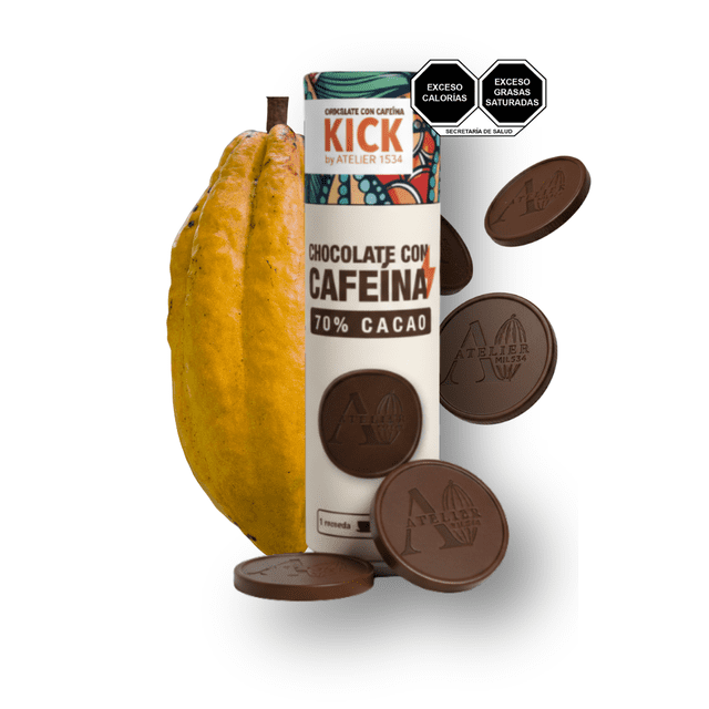 KICK Atelier 1534 Chocolate 70% Cacao con Cafeína