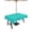 Turquoise, variant on Turquoise Outdoor Tablecloth with Umbrella Hole, Farmhouse Solid Teal Color Modern Art Spillproof Waterproof Outdoor Table Cover, Patio Tablecloths for Party Picnic Camping, Rectangle 52"x70"