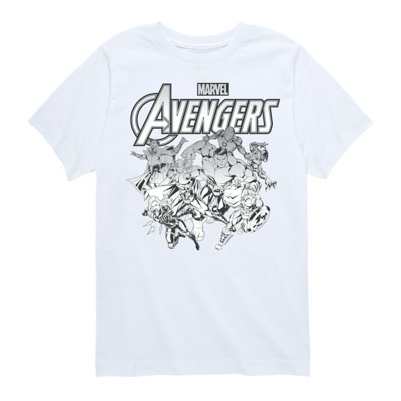 Marvel The Avengers - Group Logo - Toddler And Youth Short Sleeve Graphic T-Shirt