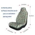 thumbnail image 5 of Cauagu Retro Hippie Groovy Mushroom Print Car Seat Covers,Universal Automotive Seat Covers Car Seat Protectors Easy to Install Car Cover Car Accessories Auto rucks Van & SUV-2 PCS, 5 of 9