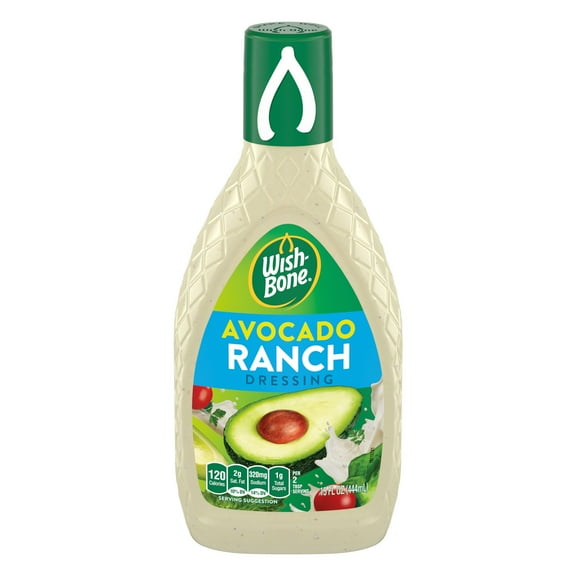 Pack of 2 Wish-Bone Avocado Ranch Dressing, 15 oz (Package May Vary)