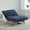Blue-Corduroy, variant on Aukfa Oversized Chaise Lounge Indoor Chair, Wood Frame, Corduroy, Beige