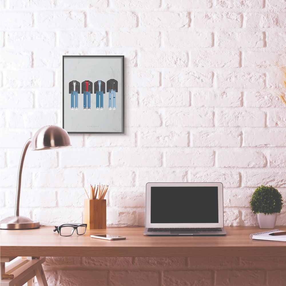 Stupell Industries Ramones Famous People Characters Fashion Design Framed Wall Art by Fred Birchal