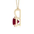 thumbnail image 2 of ANGARA Natural V-Bale Round 1.4 ct Ruby Solitaire Pendant in 14K Yellow Gold for Women (Size-7mm) | July Birthstone, Birthday, Anniversary, Jewelry Gift for Women | Natural Ruby Necklace, 2 of 8