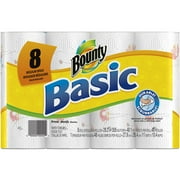 Bounty Basic Prints Paper Towels, 48 sheets, 8 rolls