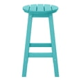 thumbnail image 3 of Costaelm Paradise 24" HDPE Round Outdoor Patio Counter Height Bar Stool, Turquoise, 3 of 8