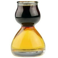 Quaffer Double Bubble Layered Shot Glass plus Recipe Card, Set of 12