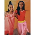 thumbnail image 2 of Free Assembly Girls Babydoll Dress with Asymmetric Neckline, Sizes 4-18, 2 of 5