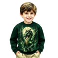 thumbnail image 3 of Kiijoy Boys Halloween Sweatshirt Casual Dragon Pullover Sweatshirts, Green, Sizes 9-10Y, 3 of 3
