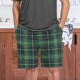 thumbnail image 7 of GZHJMY Buffalo Plaid Pajama Pants Short for Men, Lounge Pants Lightweight Men Pajama Bottoms with Drawstring Pockets, Christmas New Year Birthday Gifts, X-Large, 7 of 7