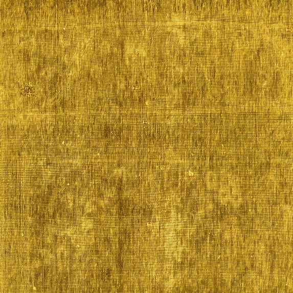 Ahgly Company Indoor Square Abstract Yellow Modern Area Rugs, 7' Square