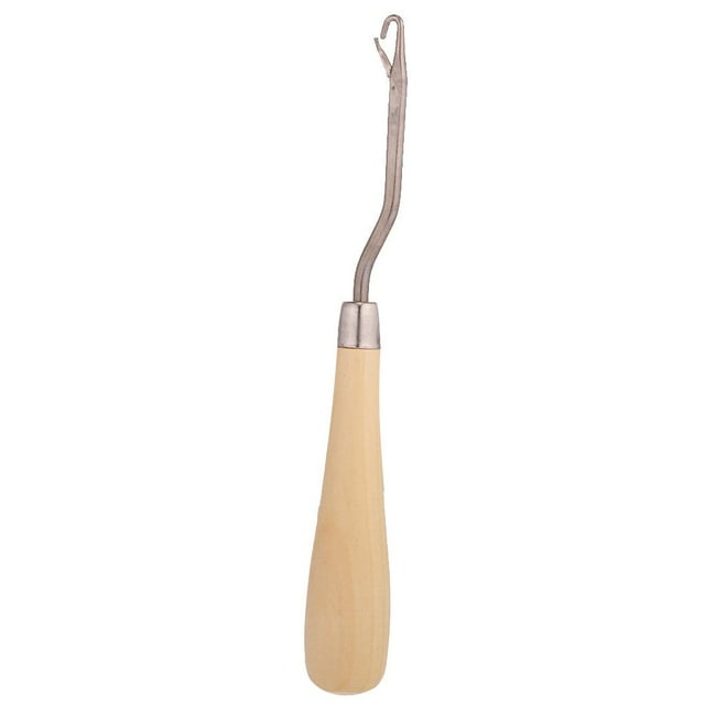 simhoa 6.3 Inch Wooden Bent Latch Hook Tool for Rug Carpet Making Repair Bent Latch