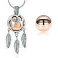 thumbnail image 2 of Hollow Pawprint Dream Catcher Urn Necklace for Ashes Pet Cremation Jewelry Dog Cat Keepsake Gift for Women Men, 2 of 5