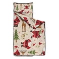 thumbnail image 2 of Beige Christmas Santa and Animal Pattern Toddler Nap Mats for Kids Preschool,50"x20" Sleeping Mat Bag or Kids,Toddler Sleeping Bag,Toddler Nap Mat or Daycare, 2 of 6