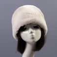 thumbnail image 4 of Eoperou Beanie Flat Top Windproof Brimless Russian Style Women Thick Fluffy Faux Fur Winter Hat for Daily Life, 4 of 8