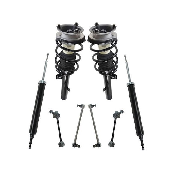 Front and Rear Shock Strut Coil Spring Sway Bar Link Kit 8 Piece - Compatible with 2007 - 2013 BMW 335i RWD 2008 2009 2010 2011 2012