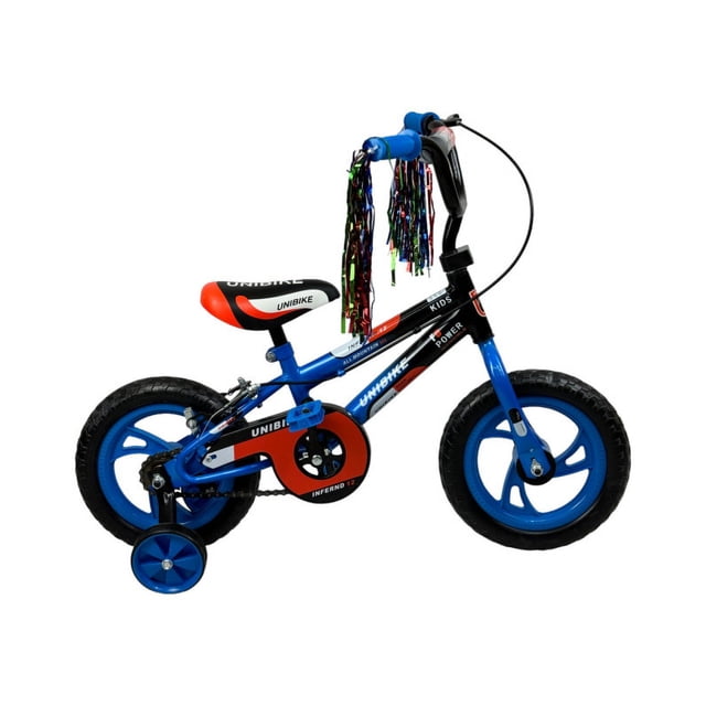 Bicicleta Infantil The Baby Shop rodada 12 con ruedas de entrenamiento Azul 12