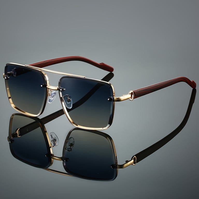 1pc Men New Square Fashion Glasses Advanced Sense Unique  display picture 3