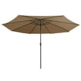 thumbnail image 5 of vidaXL Garden Parasol Azure Blue 100% polyester, metal Large Collapsible, 5 of 40