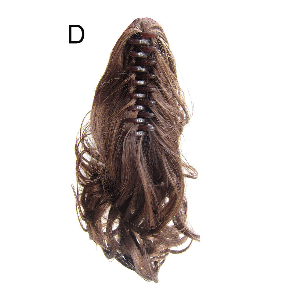 Gobestart Long Hair Bun Wig PonyTail Matte High Temperature Silk Fiber Claw Clip 17 Inch - image 3 of 3