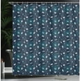 thumbnail image 4 of Ambesonne Space Shower Curtain, World's Orbit with Astronauts, 69"Wx70"L, Dark Teal Dark Blue, 4 of 5