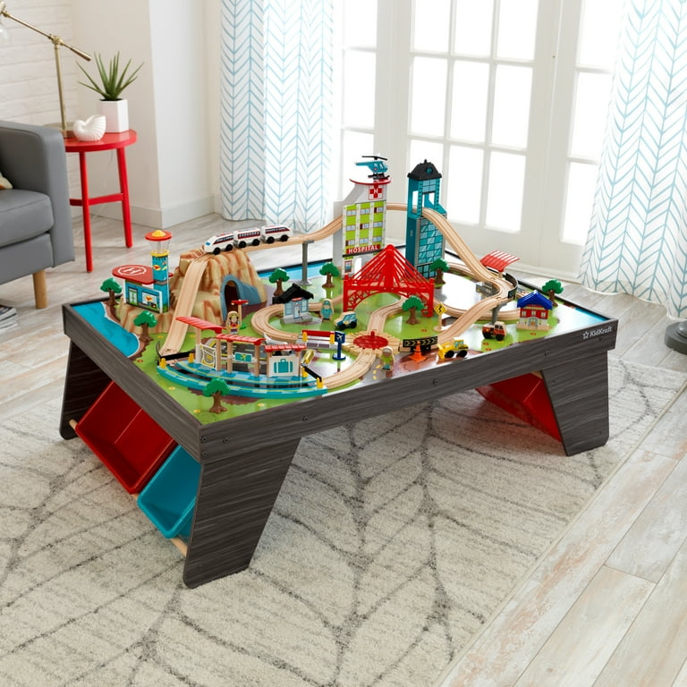 Kidkraft Rocky Mountain Wooden Train Set & Table