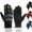 Black, variant on Motorcycle Riding Gloves with Hard Shell Knuckle Protection | Breathable Full-Finger Gloves | Anti-Slip Palm Grip | Flexible Joint Armor | 1 Pair