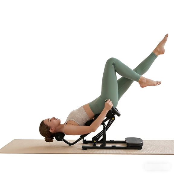 Mini Inversion Chair for Back Pain Relief, Safe Foldable Back Stretcher with Spine Decompression, 330 lbs Capacity Inversion Table for Seniors, Adults & Home Use