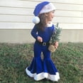 thumbnail image 6 of Zwiiyzr 2024 2-8Y Toddler Baby Boy'S And Girl'S Winter Christmas Outfits Long Sleeve Shirt +Bell Bottoms + Hat Three-Piece Wear Blue, 6 of 9